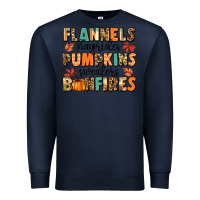 Navy flannels hayrides pumpkinsbonfires Premium Sweatshirt - MaliasSmallBusiness