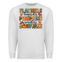 Flannels Hayrides Pumpkinsbonfires Premium Sweatshirt | Teevron