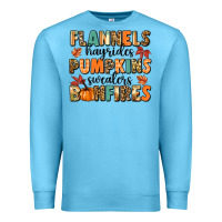 Ocean Blue flannels hayrides pumpkinsbonfires Premium Sweatshirt - MaliasSmallBusiness