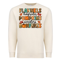 Sandshell flannels hayrides pumpkinsbonfires Premium Sweatshirt - MaliasSmallBusiness