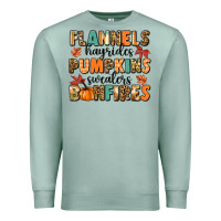 Seafoam flannels hayrides pumpkinsbonfires Premium Sweatshirt - MaliasSmallBusiness