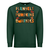 Sports Green flannels hayrides pumpkinsbonfires Premium Sweatshirt - MaliasSmallBusiness
