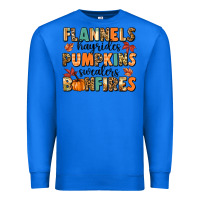 True Royal flannels hayrides pumpkinsbonfires Premium Sweatshirt - MaliasSmallBusiness