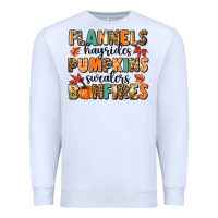 White flannels hayrides pumpkinsbonfires Premium Sweatshirt - MaliasSmallBusiness
