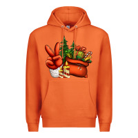 Carrot christmas santa claus peace hand Premium Hoodie - Jasminsmagicworld