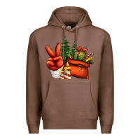 Chestnut christmas santa claus peace hand Premium Hoodie - Jasminsmagicworld