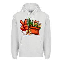 Dove Grey christmas santa claus peace hand Premium Hoodie - Jasminsmagicworld
