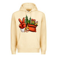 Pina Colada christmas santa claus peace hand Premium Hoodie - Jasminsmagicworld