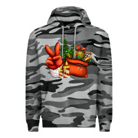 Slate Camo christmas santa claus peace hand Premium Hoodie - Jasminsmagicworld