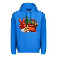 True Royal christmas santa claus peace hand Premium Hoodie - Jasminsmagicworld