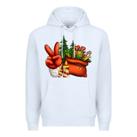 White christmas santa claus peace hand Premium Hoodie - Jasminsmagicworld