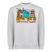 Heather Grey cma certified medical assistant Heavyweight Sweatshirt - FaDigitalArtStudio
