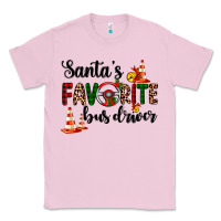 Bubblegum Pink santa's favorite bus driver Classic Tee - AdoDesignShop