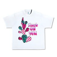 White stuck on you cactus Urban Heavy Tee - BarkalooDesign