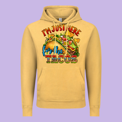 Im Just Here For The Tacos Vintage Hoodie Designed By Cts Tumbler Store