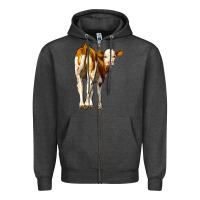 Charcoal Heather simmental calf Zipper Hoodie - LillyAllenDesigns