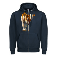 Navy simmental calf Zipper Hoodie - LillyAllenDesigns