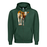 Sports Green simmental calf Zipper Hoodie - LillyAllenDesigns