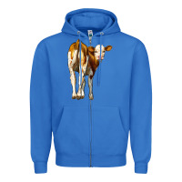 True Royal simmental calf Zipper Hoodie - LillyAllenDesigns