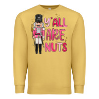 Antique Gold yall are nuts Premium Sweatshirt - MaliasSmallBusiness