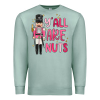 Seafoam yall are nuts Premium Sweatshirt - MaliasSmallBusiness