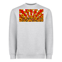 Heather Grey usa sunflowers leopard license plate Heavyweight Sweatshirt - HRA Design Shop
