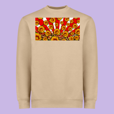 Usa Sunflowers Leopard License Plate Heavyweight Sweatshirt Designed By Hra Design Shop