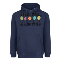 Navy ıt's okay to feel all the feels Heavyweight Hoodie - MaliasSmallBusiness