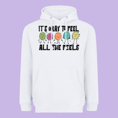 ıt's Okay To Feel All The Feels Heavyweight Hoodie Designed By Maliassmallbusiness