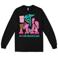 Black m a medical assistant Long Sleeve Tee - AdoDesignShop