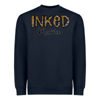 Navy ınked mama Heavyweight Sweatshirt - CowhideDigitalArt