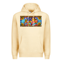 Pina Colada bison amerıcan flag  license plate template Premium Hoodie - BarkalooDesign