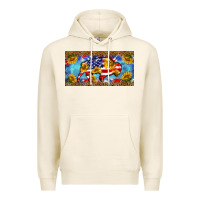 Tofu bison amerıcan flag  license plate template Premium Hoodie - BarkalooDesign