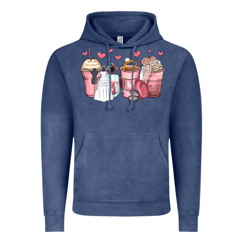 Wedding Bride Coffee Cups Vintage Hoodie by Zillion Design Studio | Teevron