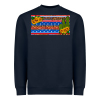 Navy usa sunflower and cactus license plate Heavyweight Sweatshirt - HRA Design Shop