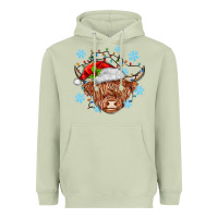 Matcha christmas cow Heavyweight Hoodie - MaliasSmallBusiness