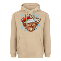Mushroom christmas cow Heavyweight Hoodie - MaliasSmallBusiness