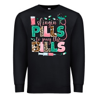 Black slingin' pills to pay the bills Premium Sweatshirt - MaliasSmallBusiness