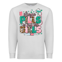 Dove Grey slingin' pills to pay the bills Premium Sweatshirt - MaliasSmallBusiness