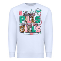 White slingin' pills to pay the bills Premium Sweatshirt - MaliasSmallBusiness
