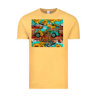 Vintage Mustard western farm life truck sunflowers  mousepad Vintage Tee - HRA Design Shop