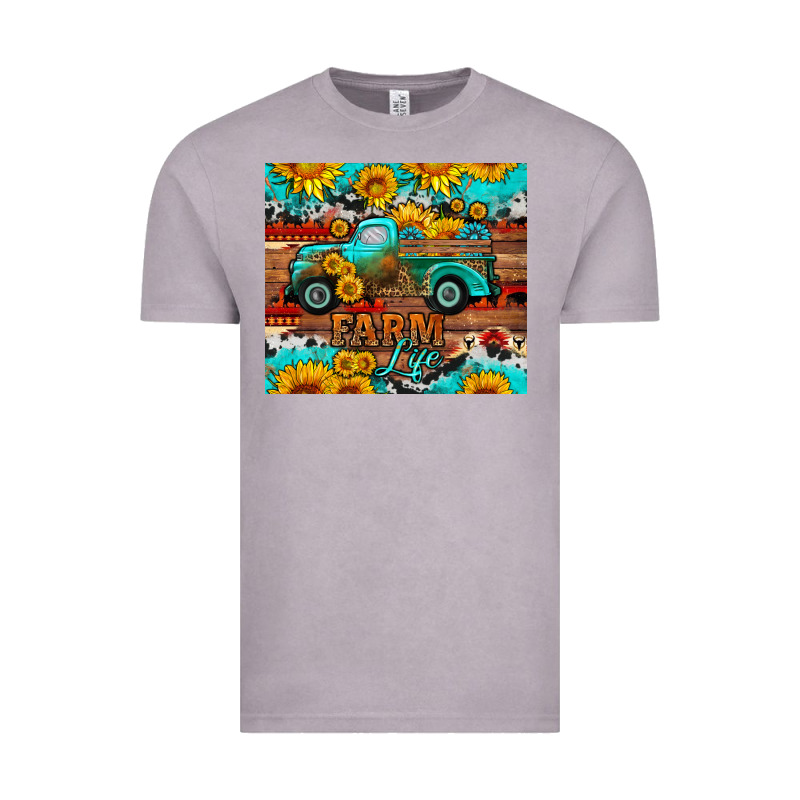 Western Farm Life Truck Sunflowers  Mousepad Vintage Tee by HRA Design Shop | Teevron