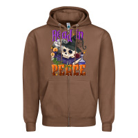 Chestnut Read in peace Halloween Zipper Hoodie - NancyCooperArtShop