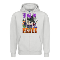 Dove Grey Read in peace Halloween Zipper Hoodie - NancyCooperArtShop