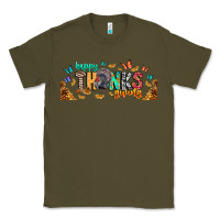 Army Green Happy thanksgiving Classic Tee - CowhideDigitalArt
