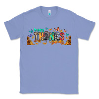 Colony Blue Happy thanksgiving Classic Tee - CowhideDigitalArt