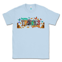 Dusty Blue Happy thanksgiving Classic Tee - CowhideDigitalArt