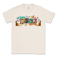 Natural Happy thanksgiving Classic Tee - CowhideDigitalArt