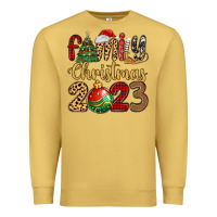 Antique Gold family christmas 2023 Premium Sweatshirt - MaliasSmallBusiness