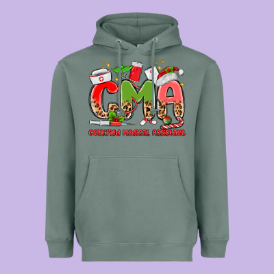 Cma Certified Medical Assistant Heavyweight Hoodie Designed By Maliassmallbusiness